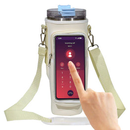 40oz Transparent Touch Screen Cup Cover with Neoprene Sleeve