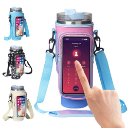 40oz Transparent Touch Screen Cup Cover with Neoprene Sleeve